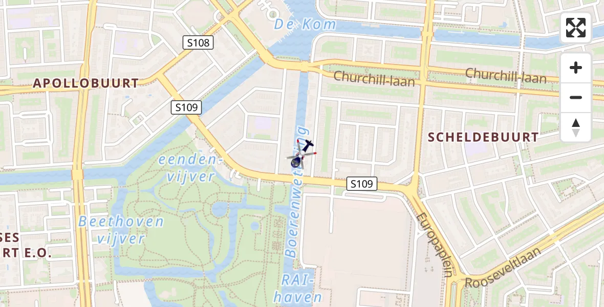 Vluchtroute Politiehelikopter Amsterdam - Amsterdam, 06 september 2026, 19:30