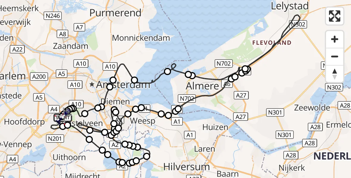 Vluchtroute Politiehelikopter Amsterdam Vliegveld Schiphol - Amsterdam Vliegveld Schiphol, 07 september 2026, 07:26