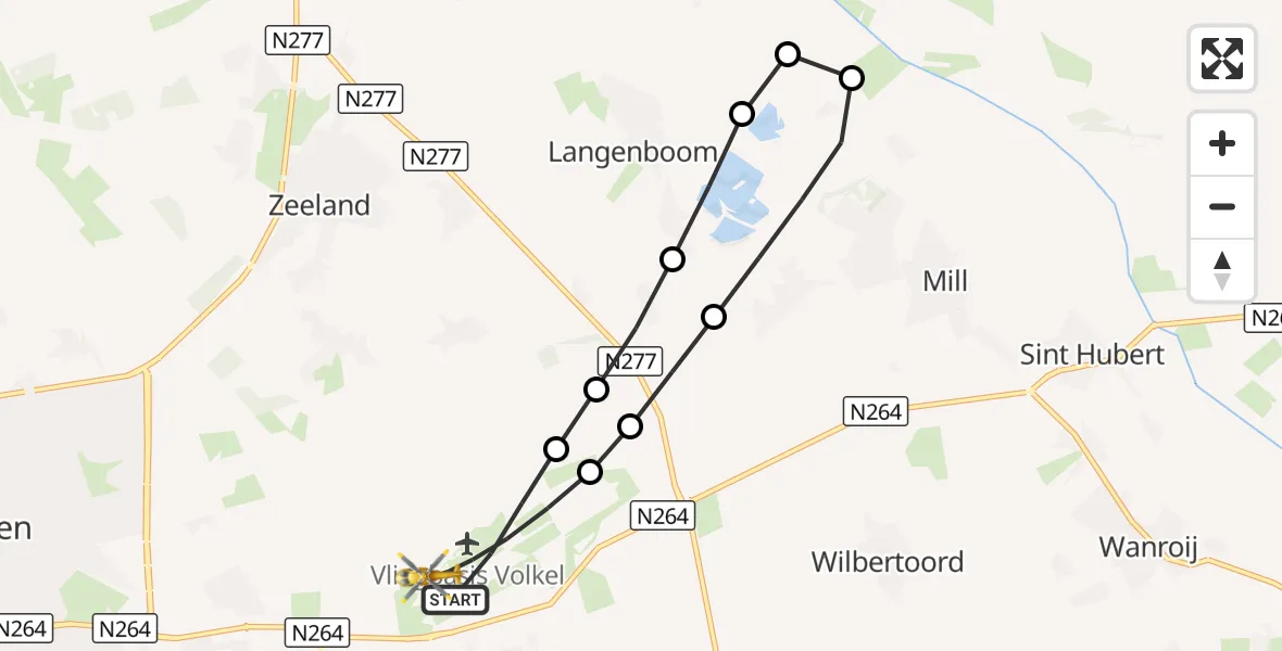 Vluchtroute Traumahelikopter Vliegbasis Volkel - Vliegbasis Volkel, 07 september 2026, 09:39
