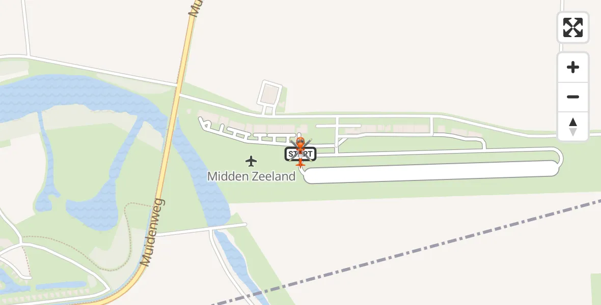 Vluchtroute Kustwachthelikopter Vliegveld Midden-Zeeland - Vliegveld Midden-Zeeland, 07 september 2026, 14:02