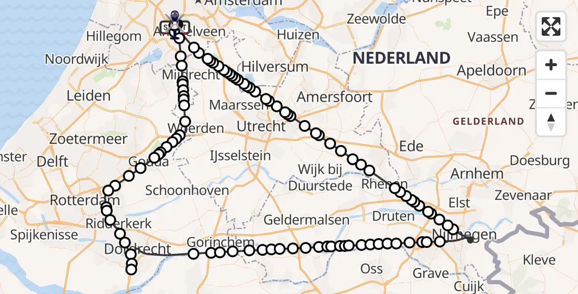 Vluchtroute Politiehelikopter Amsterdam Vliegveld Schiphol - Amsterdam Vliegveld Schiphol, 07 september 2026, 18:42