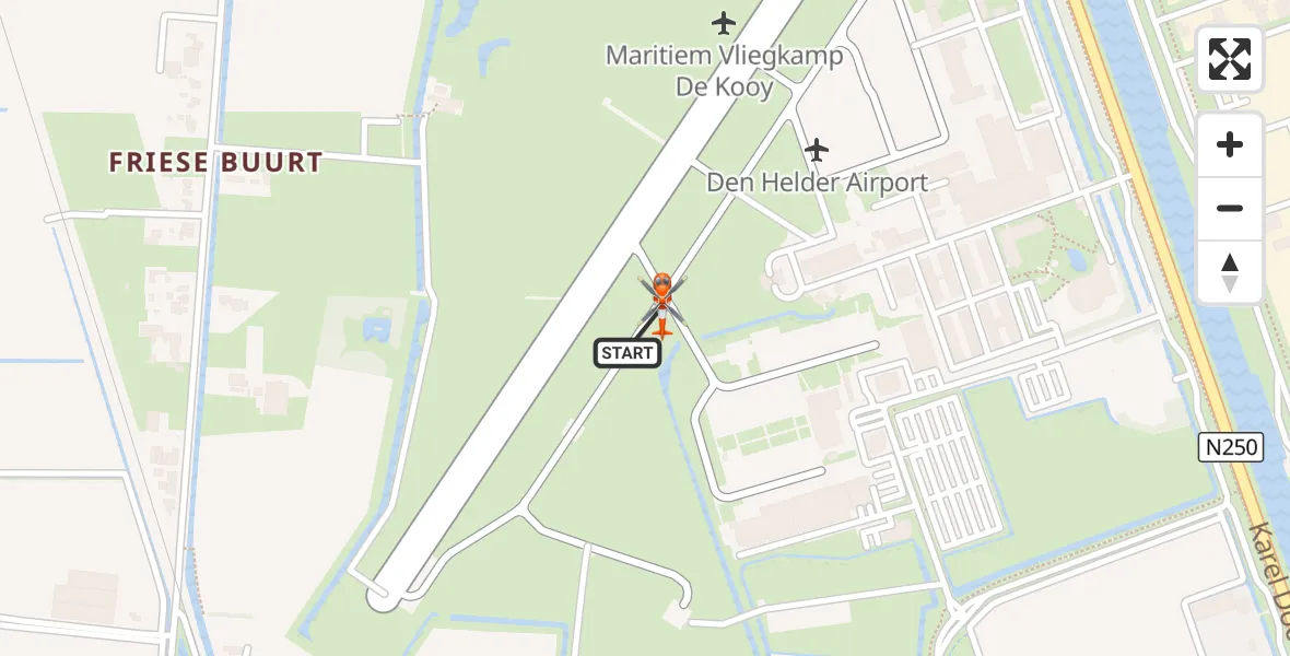 Vluchtroute Kustwachthelikopter Militair vliegveld De Kooy / Den Helder Airport - Militair vliegveld De Kooy / Den Helder Airport, 07 september 2026, 19:35