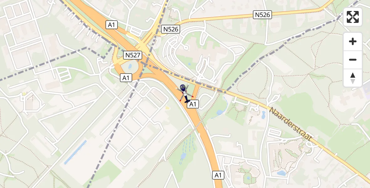 Vluchtroute Politiehelikopter Laren - Laren, 09 september 2026, 01:56