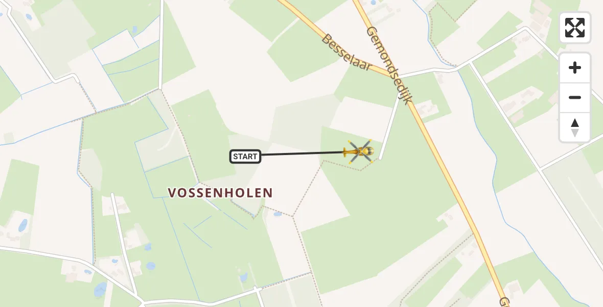 Vluchtroute Traumahelikopter Gemonde - Gemonde, 09 september 2026, 07:27