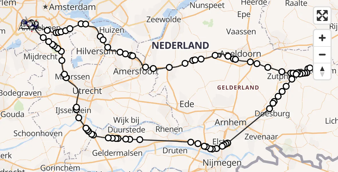 Vluchtroute Politiehelikopter Amsterdam Vliegveld Schiphol - Amsterdam Vliegveld Schiphol, 10 september 2026, 07:27