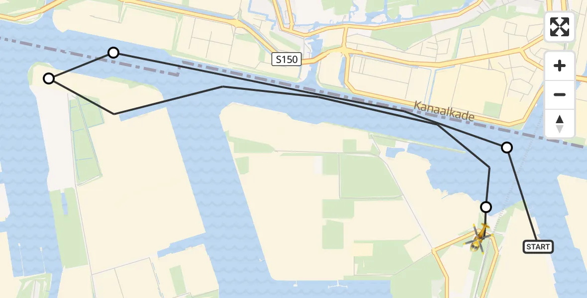 Vluchtroute Traumahelikopter Amsterdam Heliport - Amsterdam Heliport, 12 september 2026, 15:43