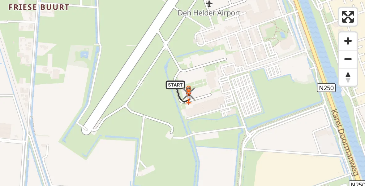 Vluchtroute Kustwachthelikopter Militair vliegveld De Kooy / Den Helder Airport - Militair vliegveld De Kooy / Den Helder Airport, 12 september 2026, 16:37