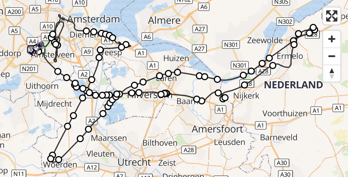 Vluchtroute Politiehelikopter Amsterdam Vliegveld Schiphol - Amsterdam Vliegveld Schiphol, 13 september 2026, 07:16