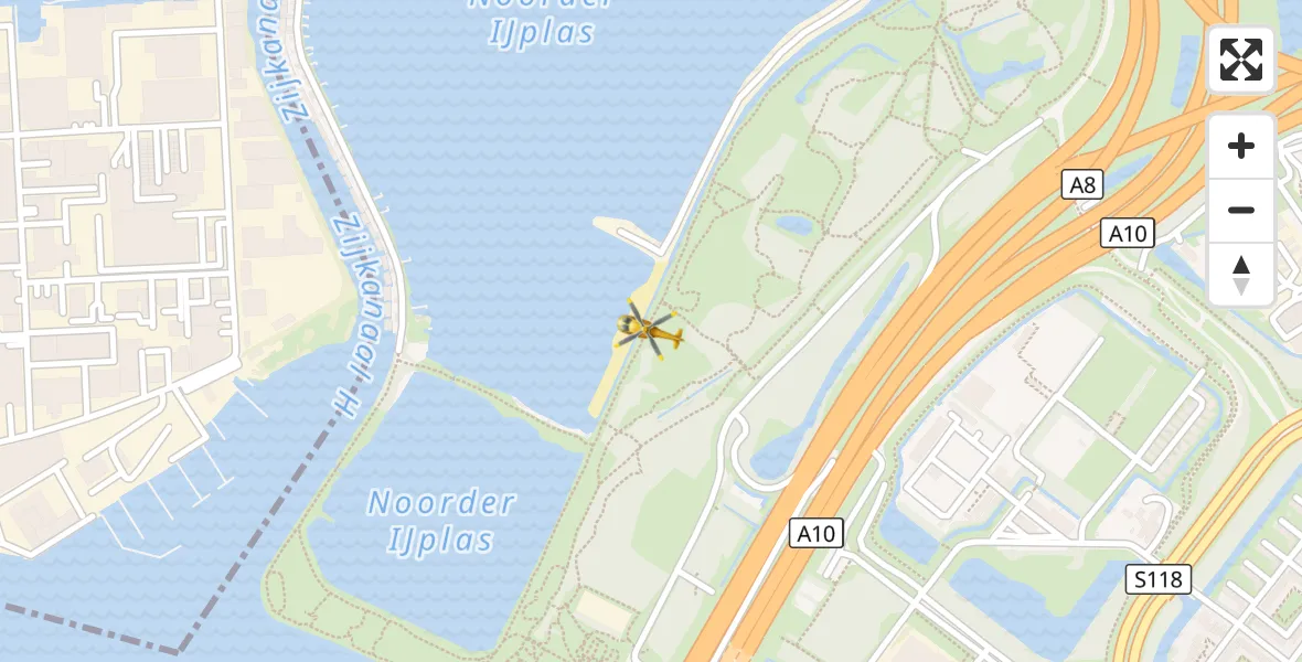 Vluchtroute Traumahelikopter Amsterdam - Amsterdam, 13 september 2026, 12:43