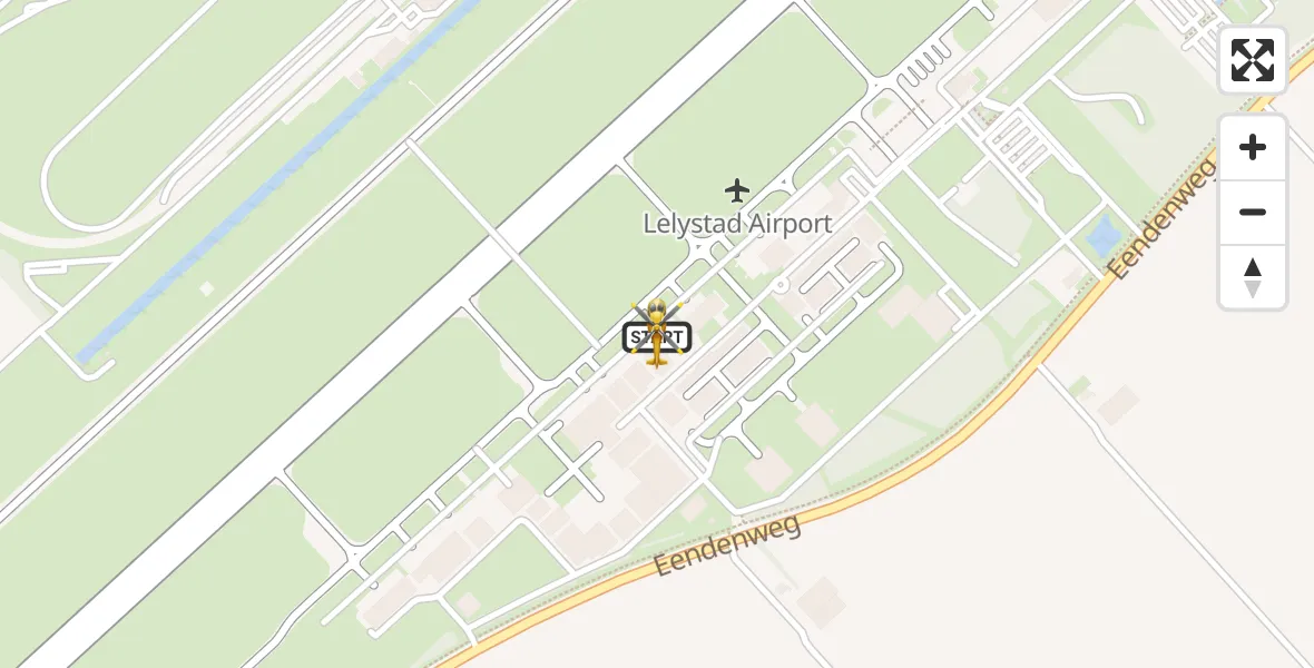 Vluchtroute Traumahelikopter Lelystad Airport - Lelystad Airport, 14 september 2026, 12:38