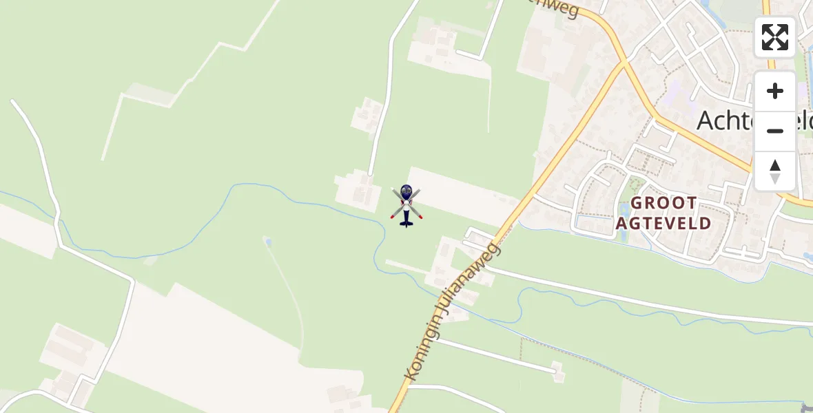 Vluchtroute Politiehelikopter Achterveld - Achterveld, 14 september 2026, 15:44