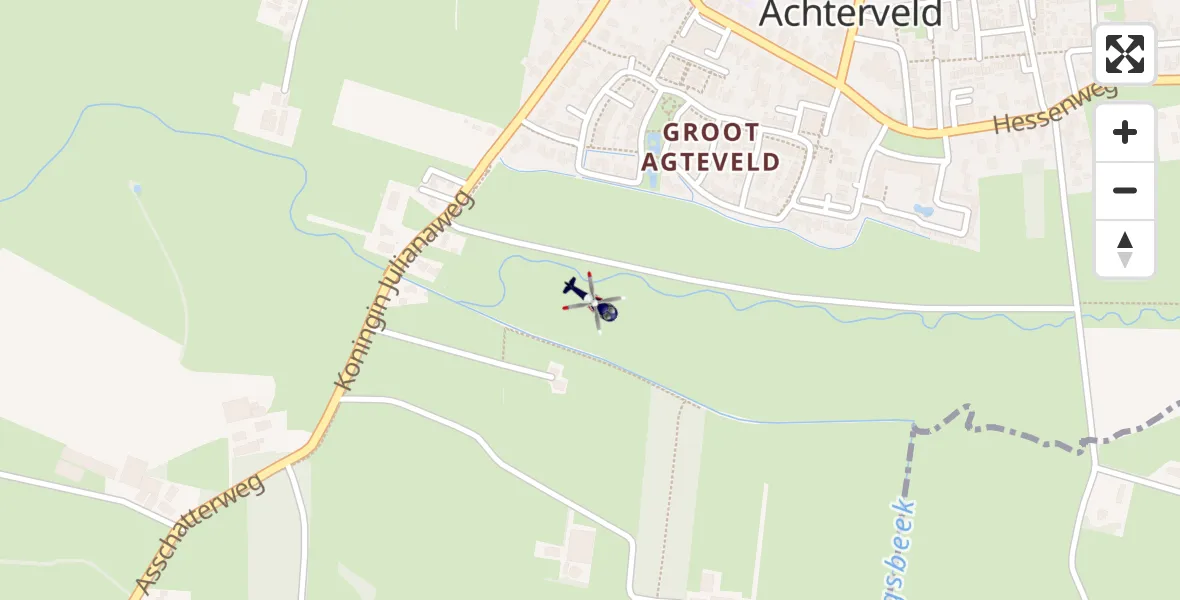 Vluchtroute Politiehelikopter Achterveld - Achterveld, 14 september 2026, 16:20