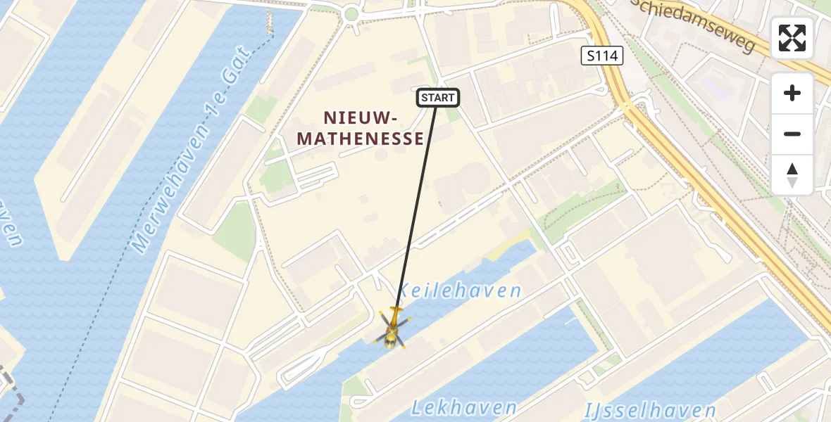 Vluchtroute Traumahelikopter Rotterdam - Rotterdam, 14 september 2026, 17:09