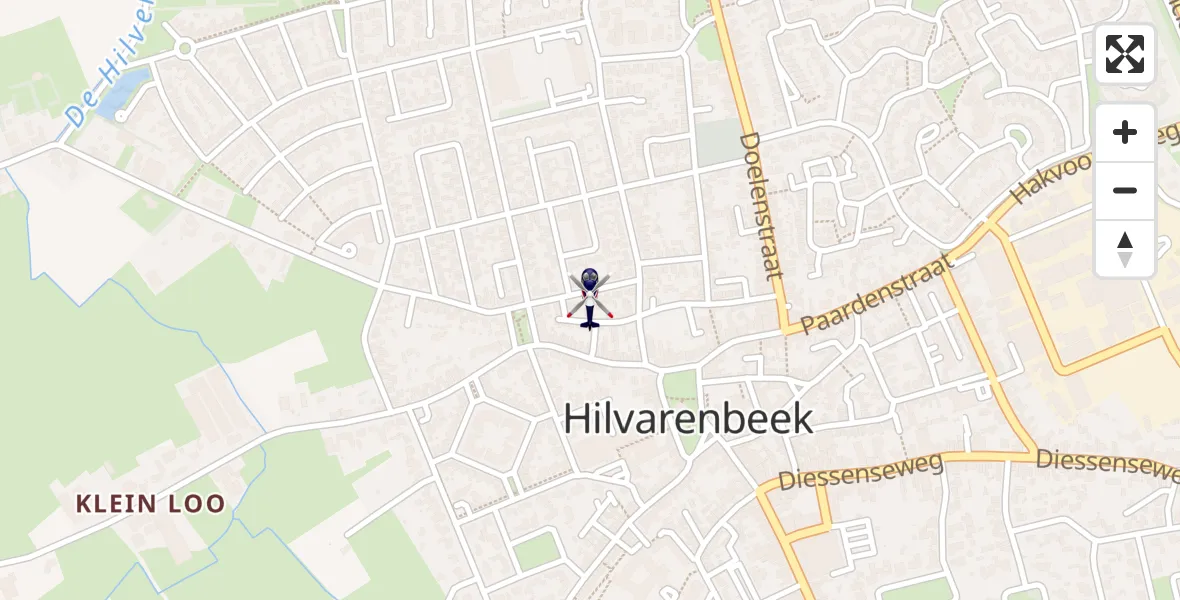 Vluchtroute Politiehelikopter Hilvarenbeek - Hilvarenbeek, 14 september 2026, 20:59