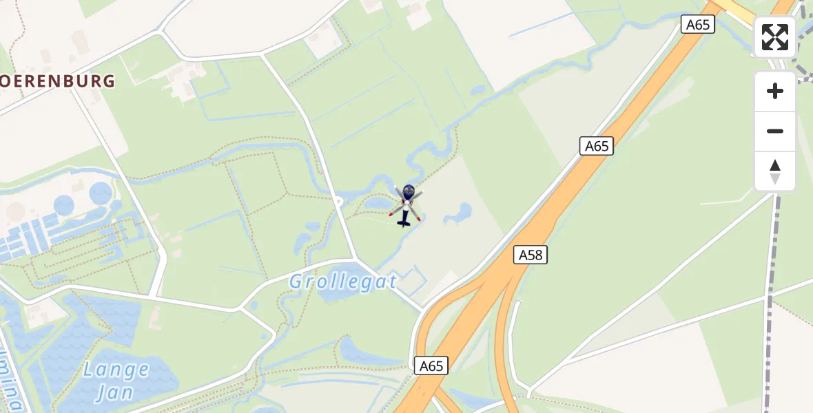 Vluchtroute Politiehelikopter Berkel-Enschot - Berkel-Enschot, 14 september 2026, 21:27