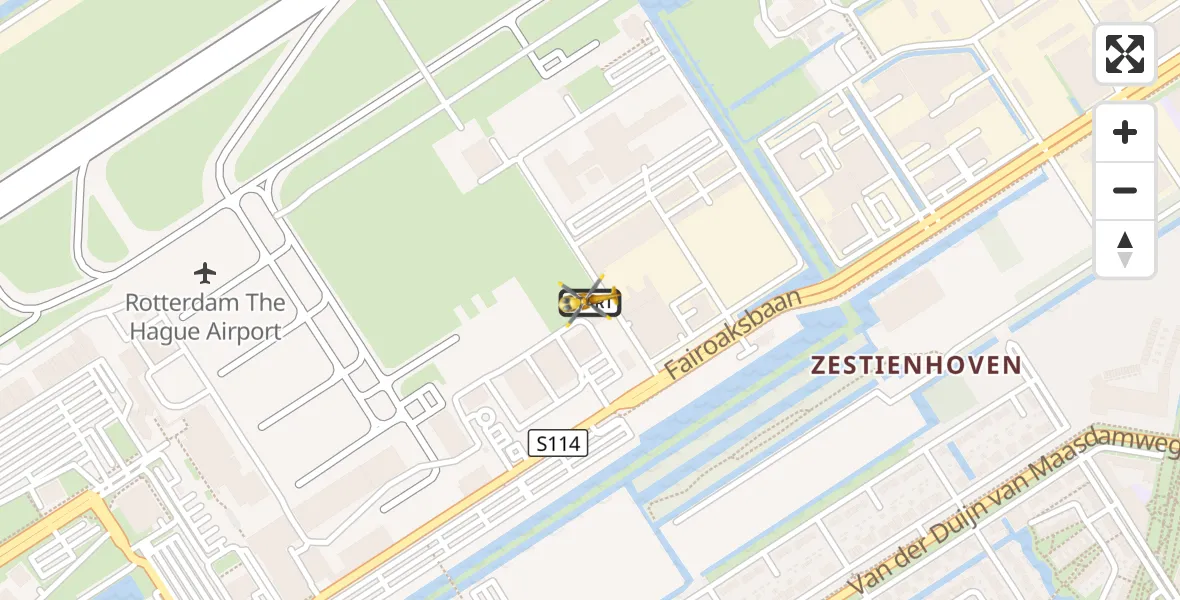 Vluchtroute Traumahelikopter Rotterdam The Hague Airport - Rotterdam The Hague Airport, 15 september 2026, 08:03