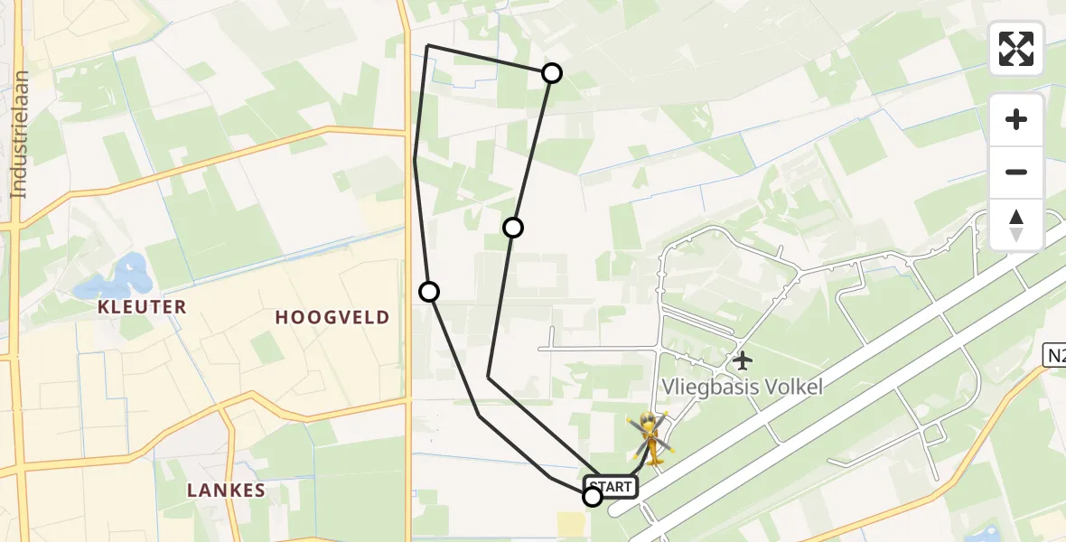 Vluchtroute Traumahelikopter Vliegbasis Volkel - Vliegbasis Volkel, 15 september 2026, 08:58