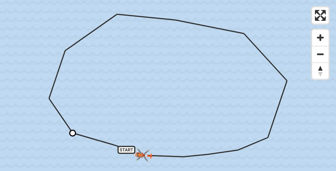 Vluchtroute Kustwachthelikopter Q4-C Heliport - Q4-C Heliport, 15 september 2026, 18:38