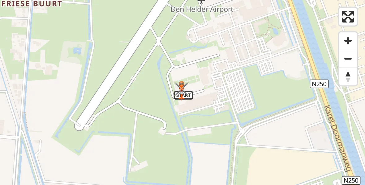 Vluchtroute Kustwachthelikopter Militair vliegveld De Kooy / Den Helder Airport - Militair vliegveld De Kooy / Den Helder Airport, 15 september 2026, 19:58