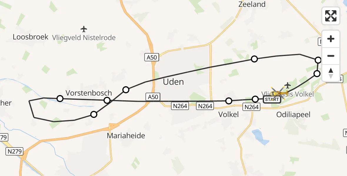 Vluchtroute Traumahelikopter Vliegbasis Volkel - Vliegbasis Volkel, 16 september 2026, 11:45