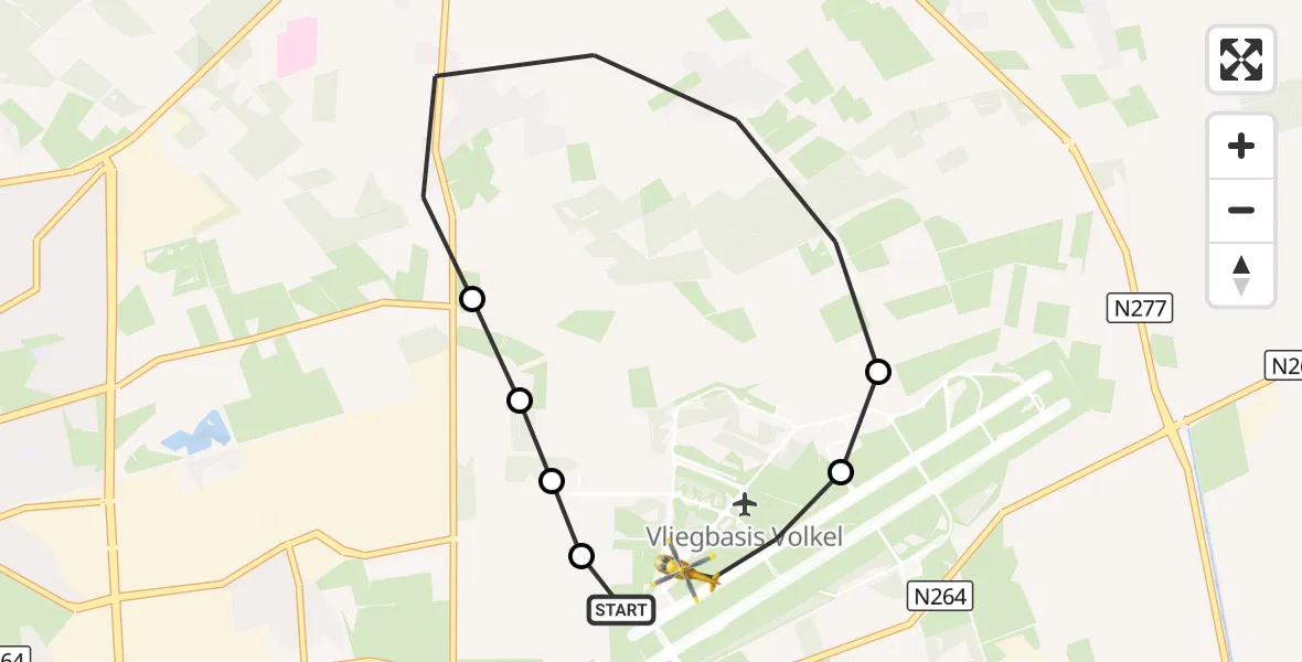 Vluchtroute Traumahelikopter Vliegbasis Volkel - Vliegbasis Volkel, 16 september 2026, 16:05