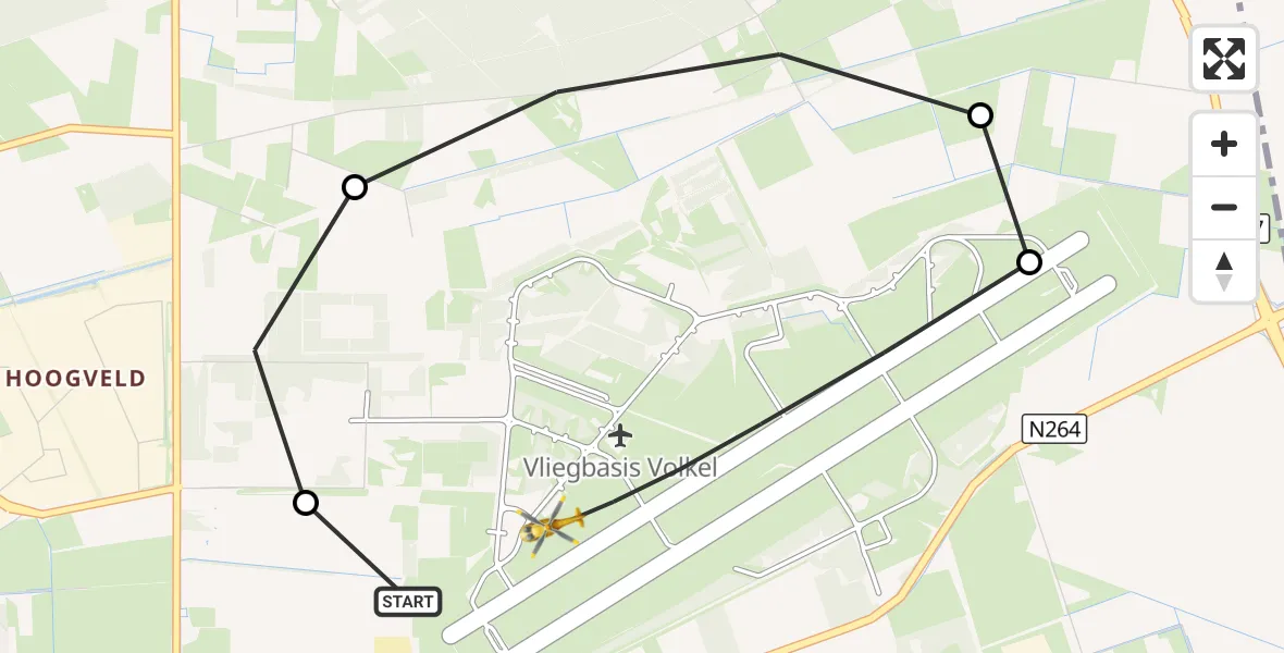 Vluchtroute Traumahelikopter Vliegbasis Volkel - Vliegbasis Volkel, 17 september 2026, 08:03