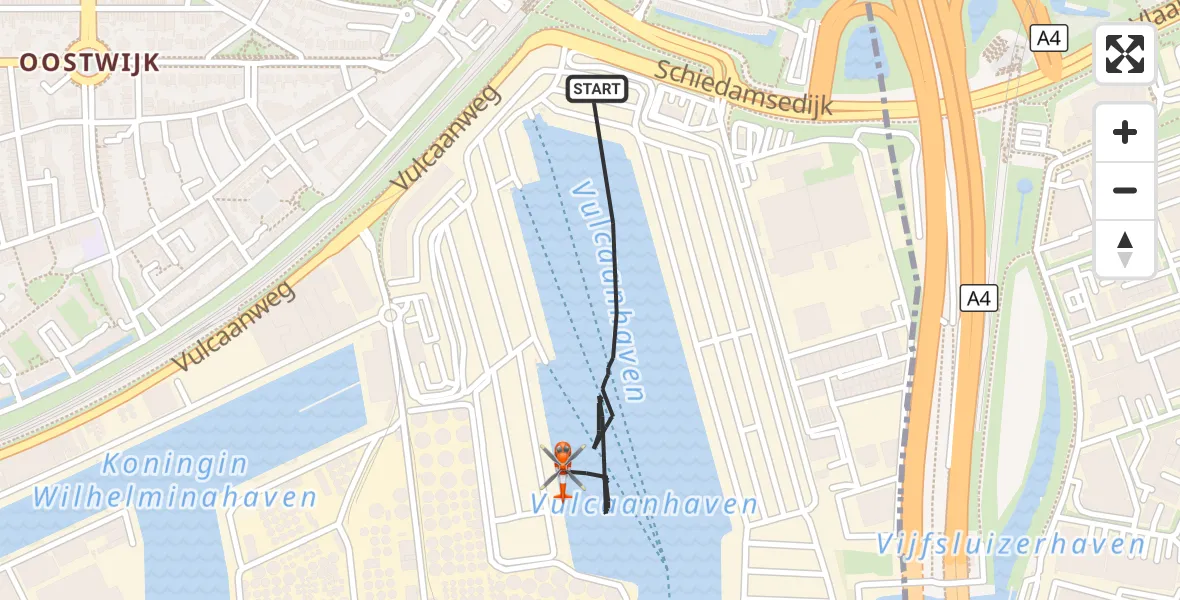 Vluchtroute Kustwachthelikopter Vlaardingen - Vlaardingen, 17 september 2026, 08:35