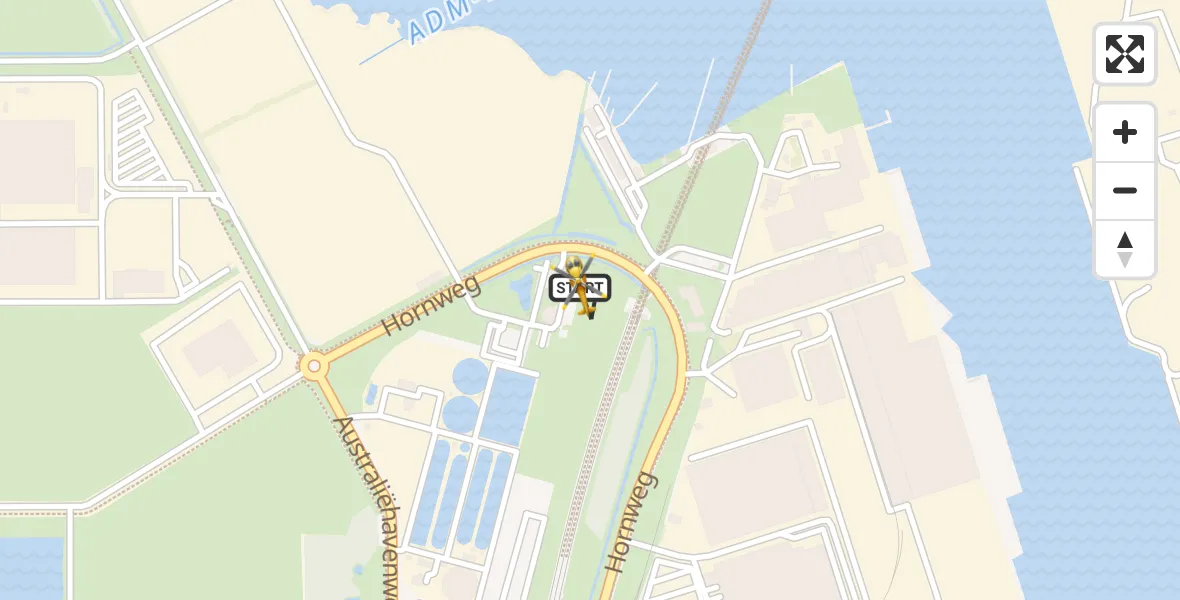 Vluchtroute Traumahelikopter Amsterdam Heliport - Amsterdam Heliport, 18 september 2026, 23:22