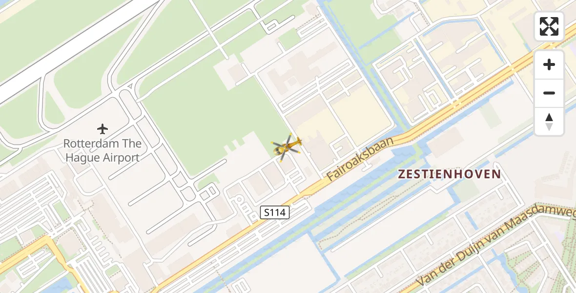 Vluchtroute Traumahelikopter Rotterdam The Hague Airport - Rotterdam The Hague Airport, 19 september 2026, 16:15