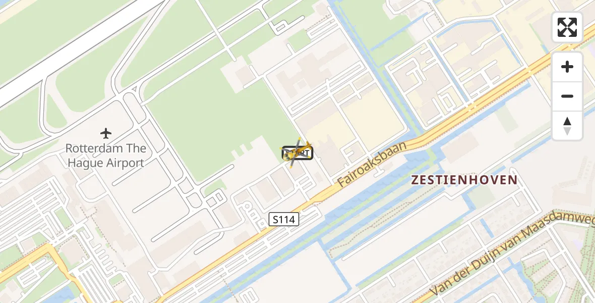 Vluchtroute Traumahelikopter Rotterdam The Hague Airport - Rotterdam The Hague Airport, 19 september 2026, 17:16
