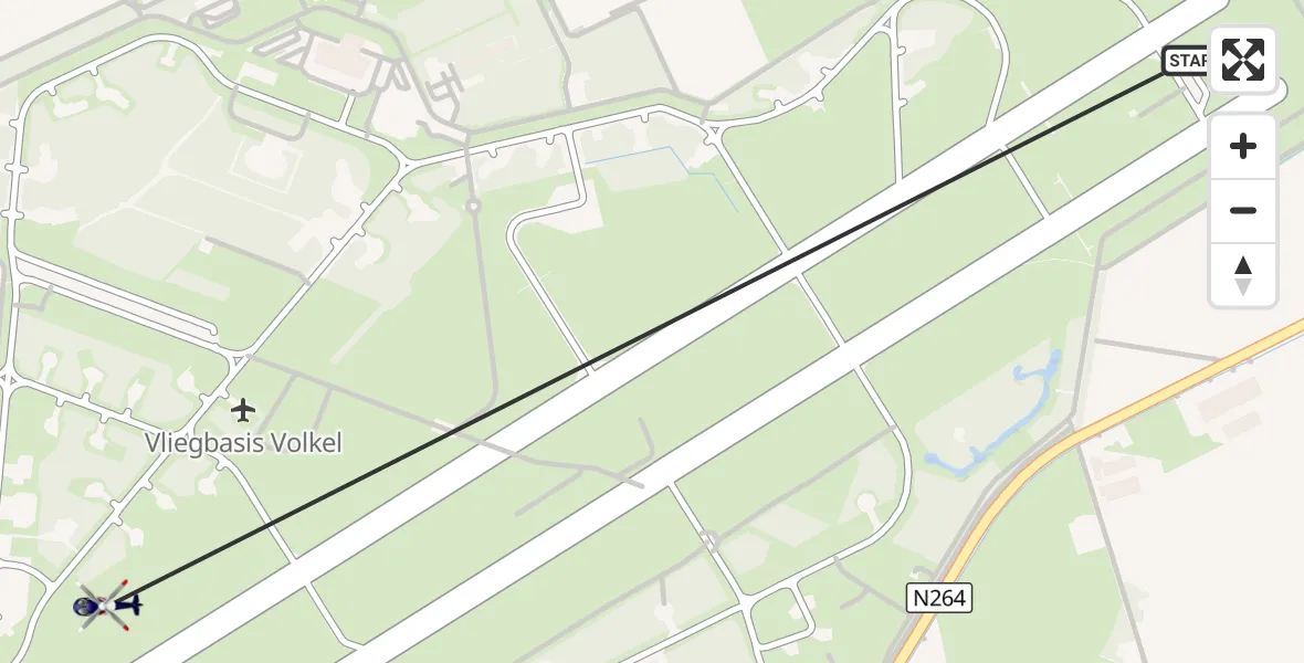 Vluchtroute Politiehelikopter Vliegbasis Volkel - Vliegbasis Volkel, 20 september 2026, 05:27
