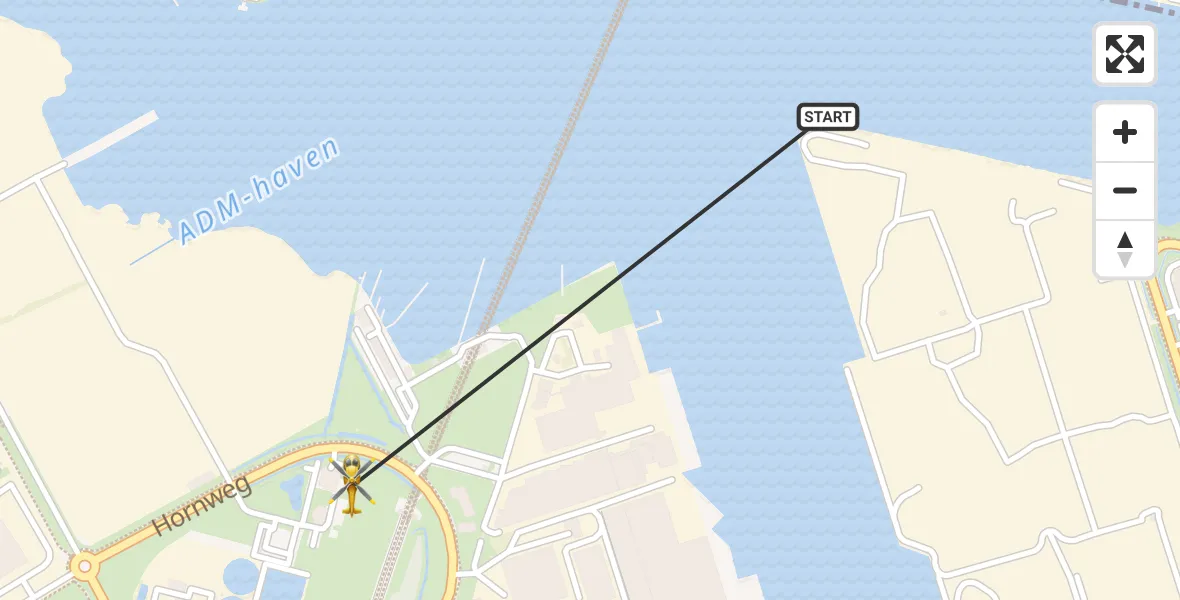 Vluchtroute Traumahelikopter Amsterdam - Amsterdam Heliport, 21 september 2026, 13:48