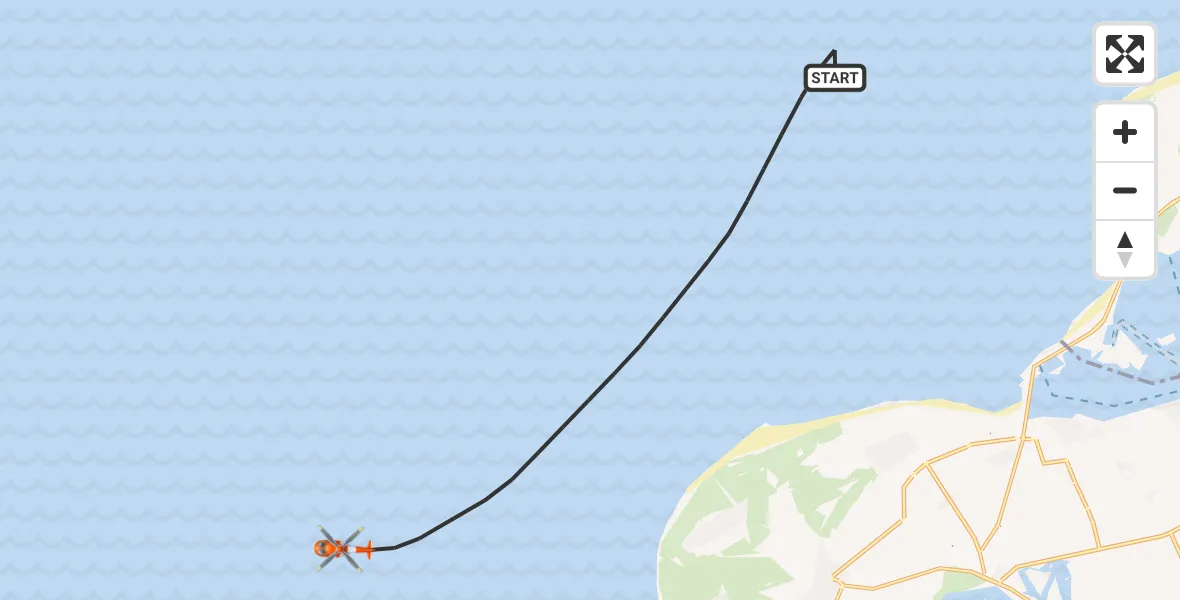 Vluchtroute Kustwachthelikopter Noordzee - Noordzee, 21 september 2026, 14:48