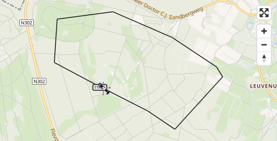 Vluchtroute Politiehelikopter Ermelo - Ermelo, 21 september 2026, 16:07