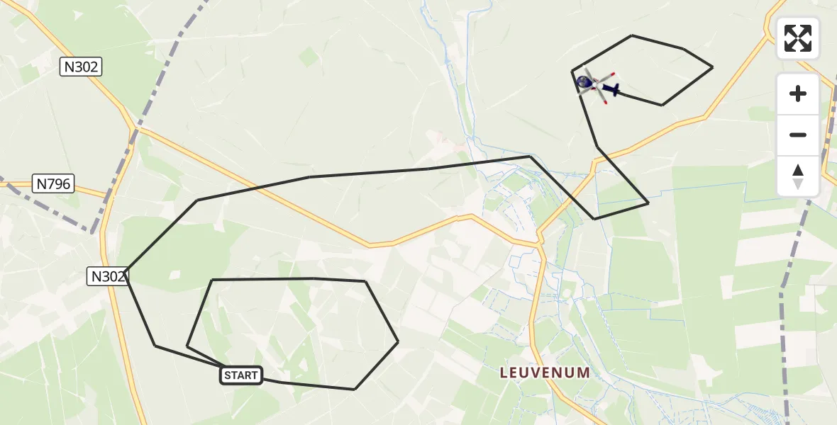 Vluchtroute Politiehelikopter Ermelo - Ermelo, 21 september 2026, 16:10