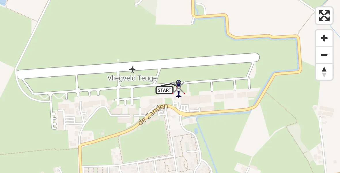 Vluchtroute Politiehelikopter Vliegveld Teuge - Vliegveld Teuge, 21 september 2026, 17:13