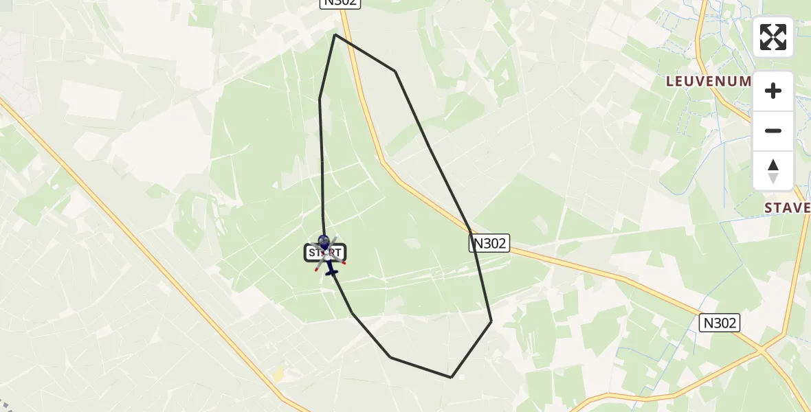 Vluchtroute Politiehelikopter Ermelo - Ermelo, 21 september 2026, 19:12