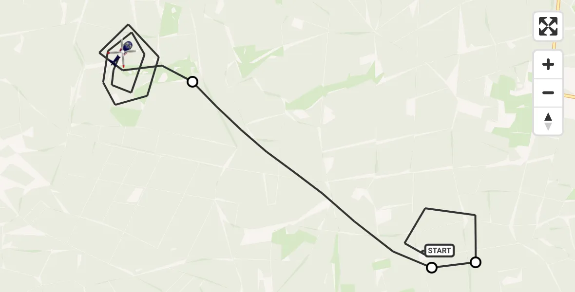 Vluchtroute Politiehelikopter Vaassen - Elspeet, 21 september 2026, 19:17