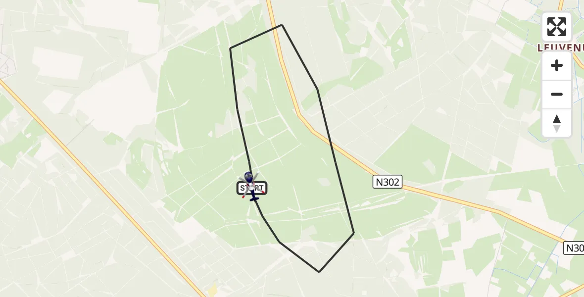 Vluchtroute Politiehelikopter Ermelo - Ermelo, 21 september 2026, 19:22