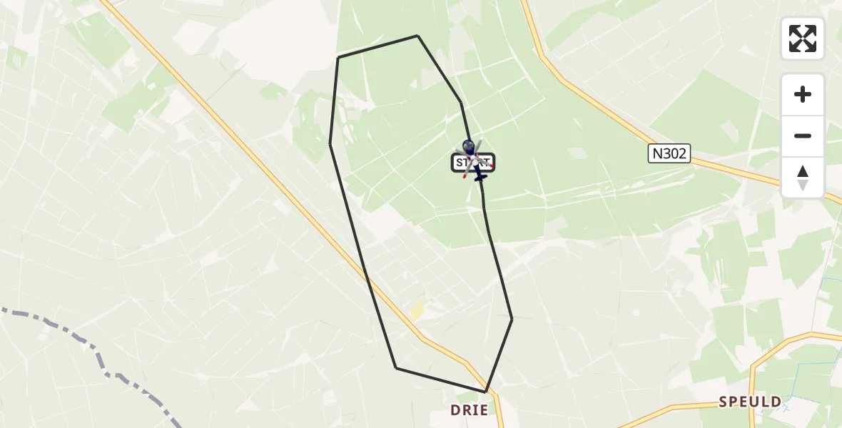 Vluchtroute Politiehelikopter Ermelo - Ermelo, 21 september 2026, 19:25