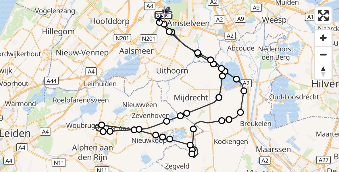 Vluchtroute Politiehelikopter Amsterdam Vliegveld Schiphol - Amsterdam Vliegveld Schiphol, 22 september 2026, 15:38