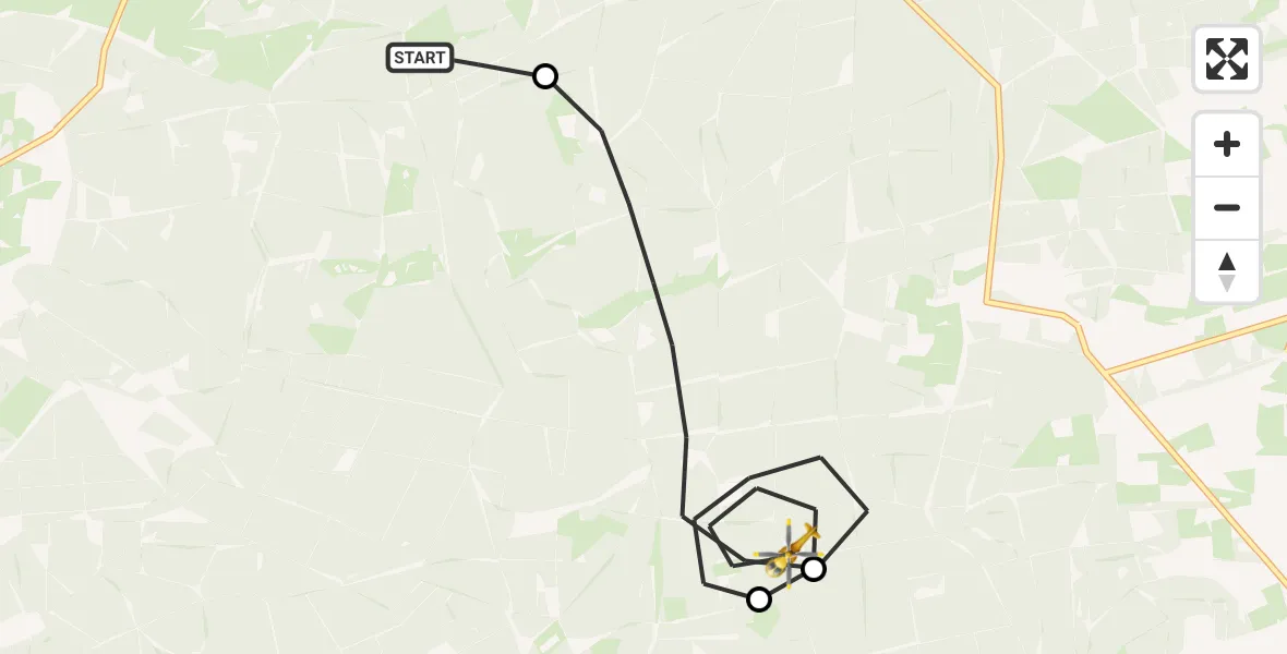 Vluchtroute Traumahelikopter Emst - Vaassen, 22 september 2026, 18:45