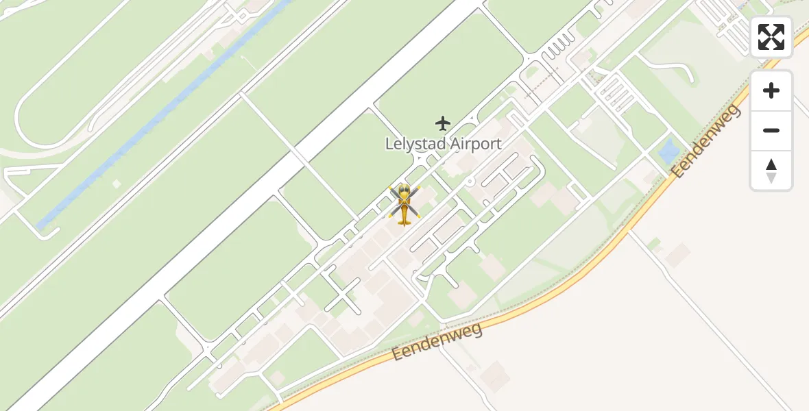 Vluchtroute Ambulancehelikopter Lelystad Airport - Lelystad Airport, 22 september 2026, 19:12