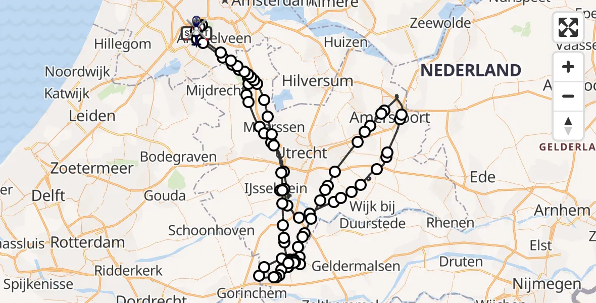 Vluchtroute Politiehelikopter Amsterdam Vliegveld Schiphol - Amsterdam Vliegveld Schiphol, 23 september 2026, 10:34