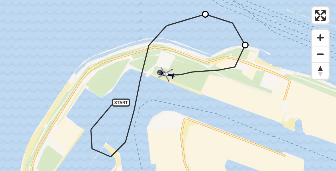 Vluchtroute Politiehelikopter Maasvlakte Rotterdam - Maasvlakte Rotterdam, 23 september 2026, 11:22