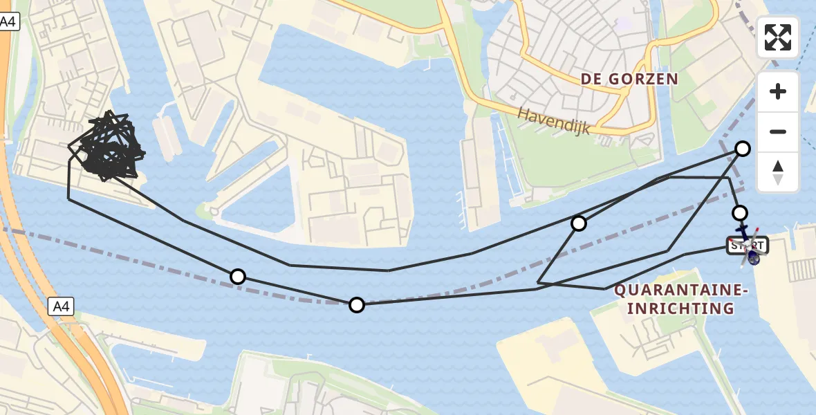 Vluchtroute Politiehelikopter Rotterdam - Rotterdam, 24 september 2026, 08:09