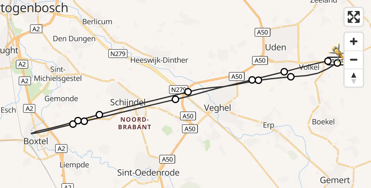 Vluchtroute Traumahelikopter Vliegbasis Volkel - Vliegbasis Volkel, 24 september 2026, 08:30