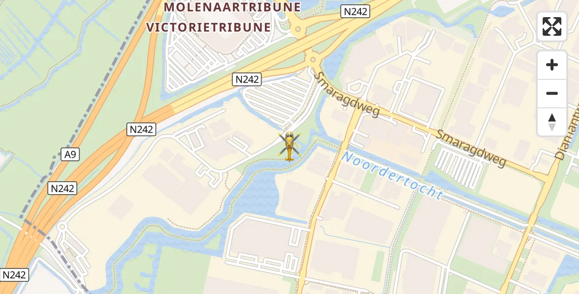 Vluchtroute Traumahelikopter Alkmaar - Alkmaar, 25 september 2026, 13:06