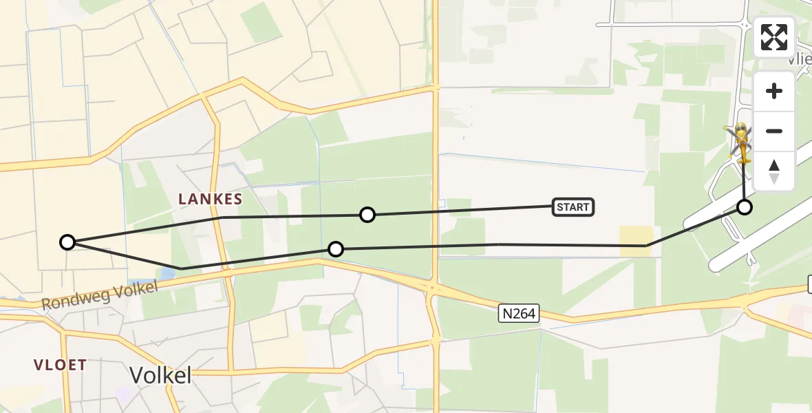 Vluchtroute Traumahelikopter Vliegbasis Volkel - Vliegbasis Volkel, 25 september 2026, 16:29