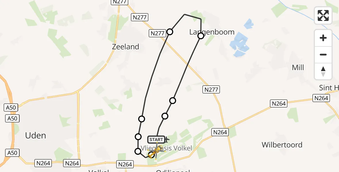 Vluchtroute Traumahelikopter Vliegbasis Volkel - Vliegbasis Volkel, 26 september 2026, 16:45